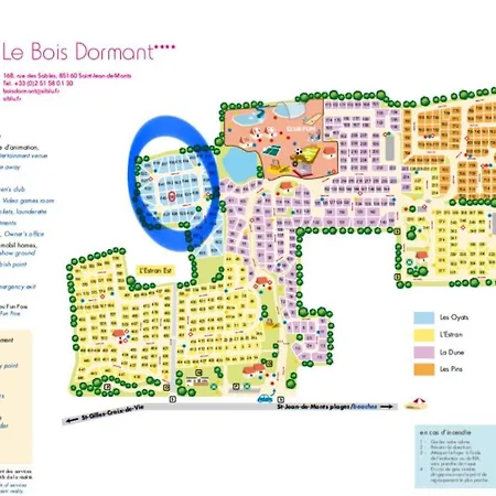 Parque de Campismo Mh 639 6 à 7 Personnes équipé Climatisé 4 étoiles Le Bois Dormant Saint-Jean-de-Monts